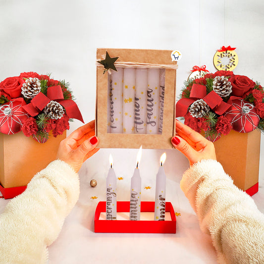 Caja Velas X6 Deseos Navidad